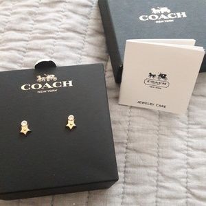 Coach star shaped stud earrings
